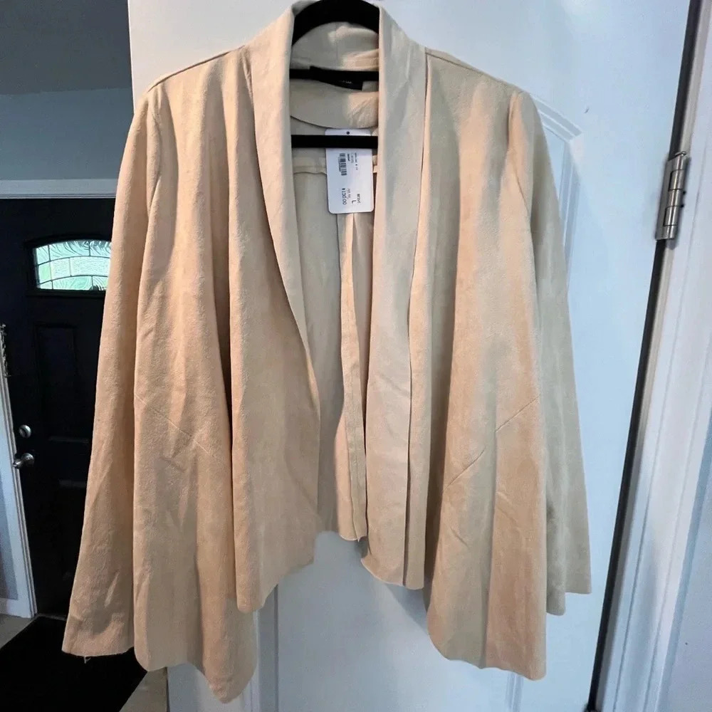 Marlowe & Co. Suede-Like Jacket - Large